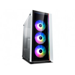DEEPCOOL -MATREXX 55 V3 ADD-RGB WH 3F- ATX Case, with Side-Window (full sized 4mm thickness), Tempered Glass Side & Front panel, without PSU, Tool-less, Pre-installed: 1x A-RGB LED Strip, 3x A-RGB 120mm fans, PSU Shroud, Cable management, 1xUSB3.0, 2xUSB2